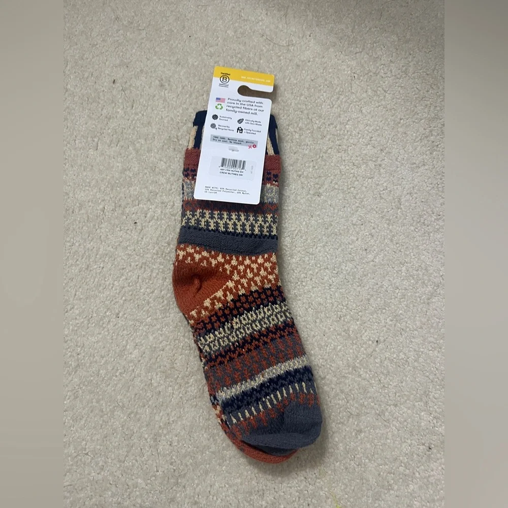 NEW Solmate Mismatched Cotton Crew‎ Socks Unisex Size Small W6-8 M5-7 Artsy